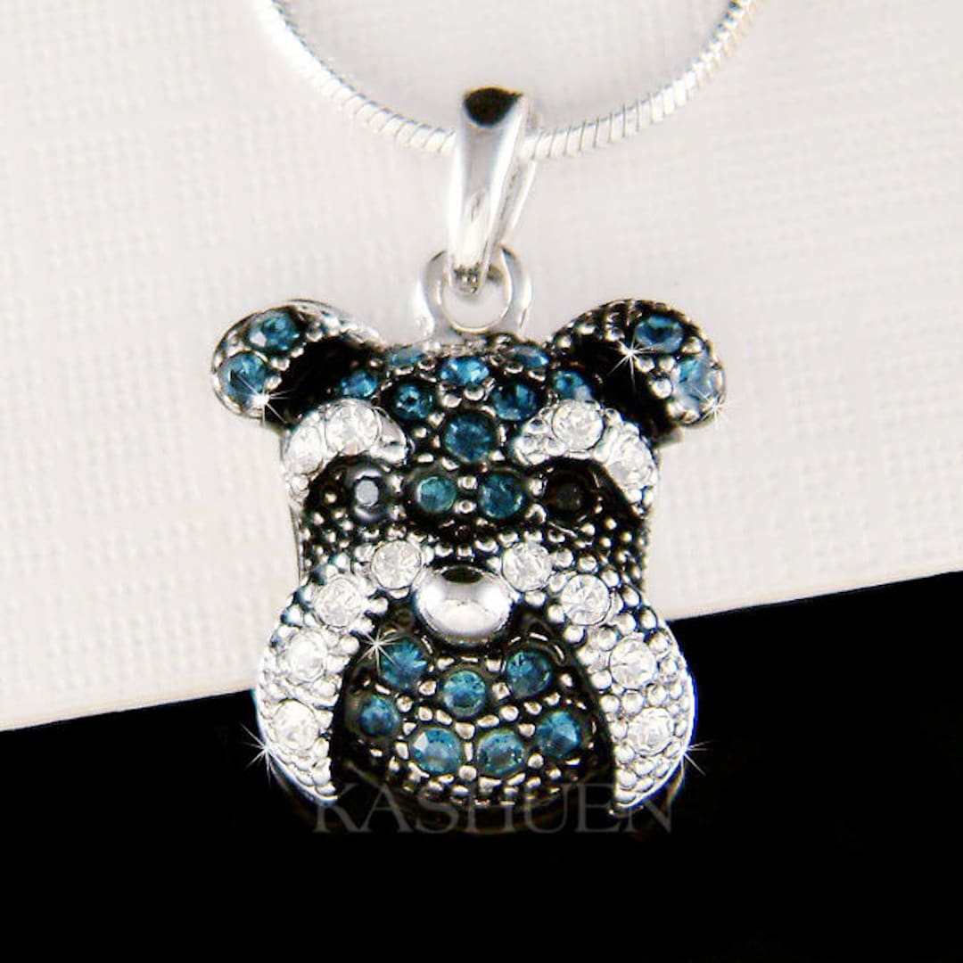 Swarovski Crystal Schnauzer Terrier Miniature DOG Puppy Pet Lover