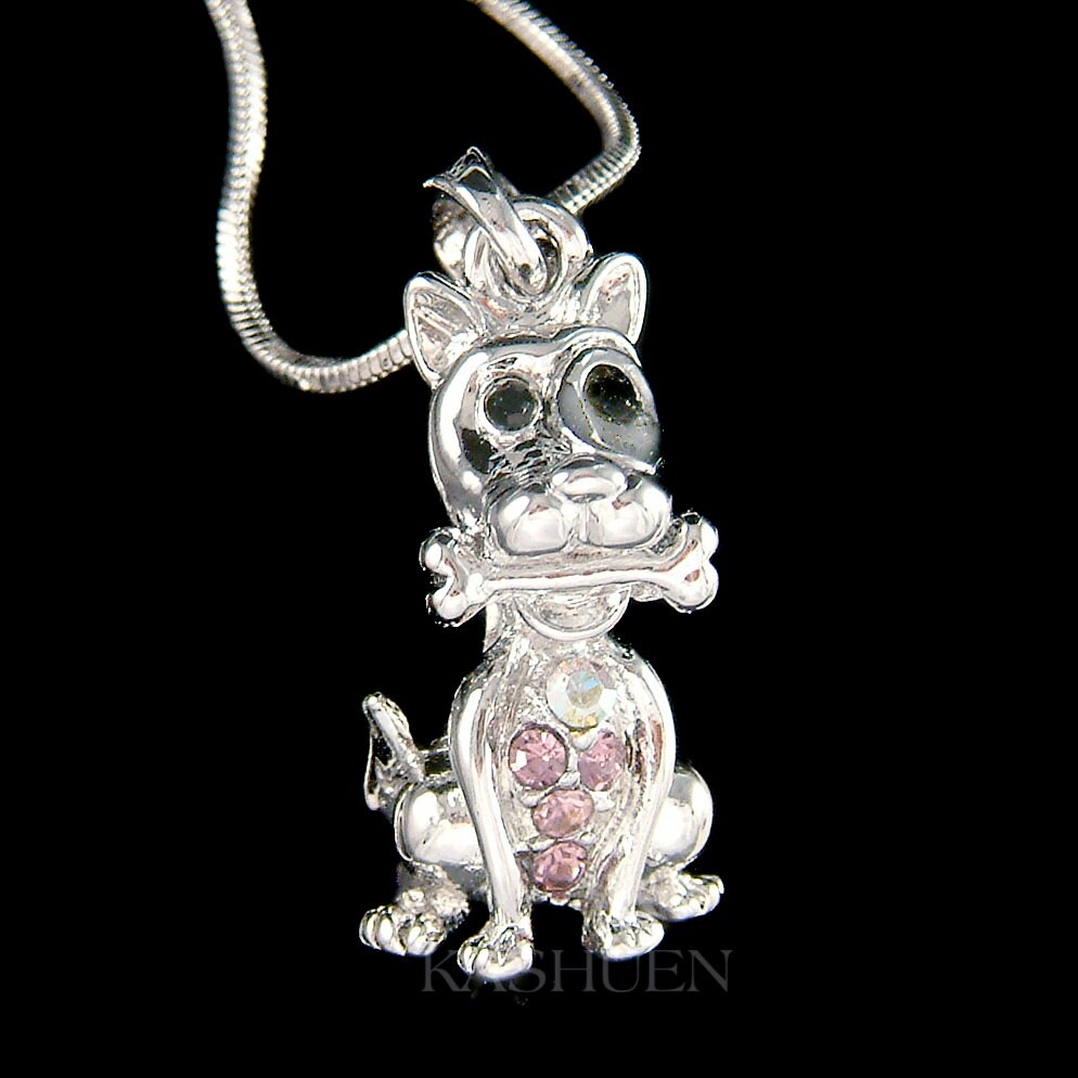 Swarovski Crystal 3D Rainbow Great Dane Doberman Dog Bone Scooby