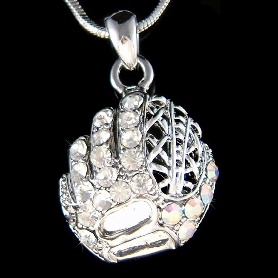 softball necklace baseball glove necklace