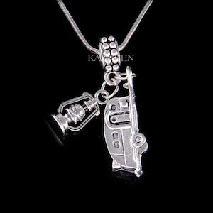 3D RV Camper Bracelet Charm Lantern Camping Jewelry Trailer Camp Outdoors Adventure Mobile home Necklace Nomad Christmas 60th Birthday Gifts
