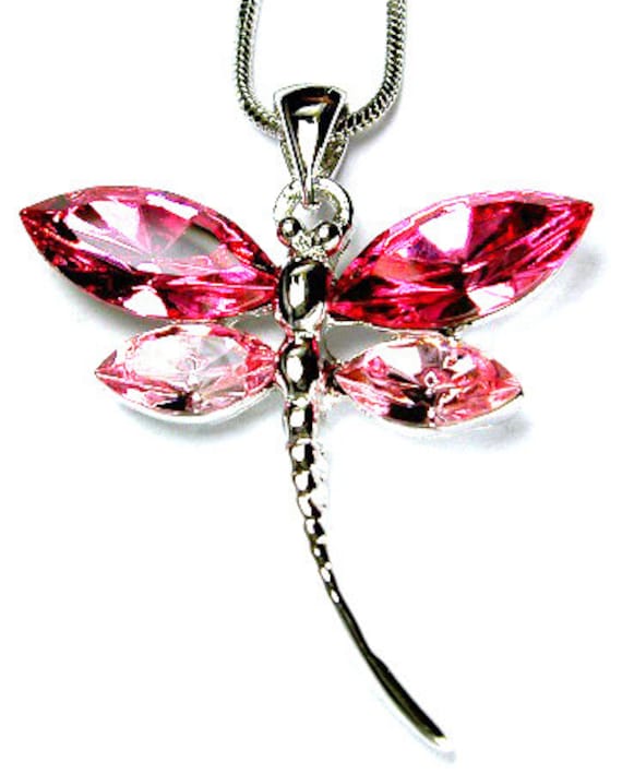Swarovski crystal cheap dragonfly necklace