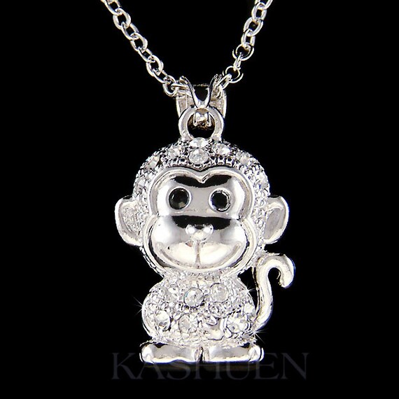 Crystal monkey jewelry etsy deals