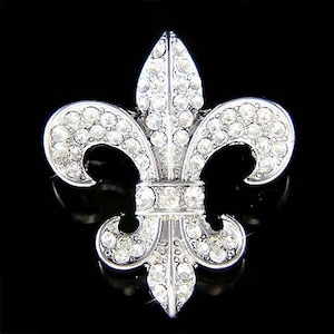 Cristal Swarovski Français fleur de lys fleur floral France Paris broche broche mariée mariage mère de la mariée bijoux cadeau de Noël mignon