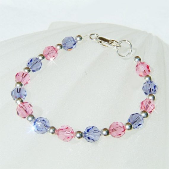 Swarovski Crystal Baby 1st Birthday Round Comfortable Sterling