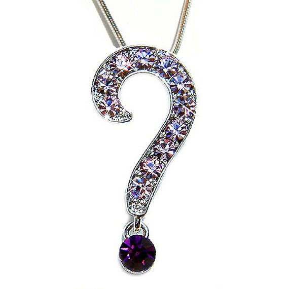 925 Sterling Silver Spring Ring Question Mark Pendant Charm Necklace 2 –  Shop Thrift World