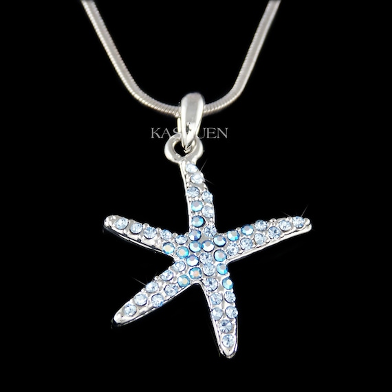 Swarovski Crystal Gold Starfish Sea Star Fish Beach Wedding