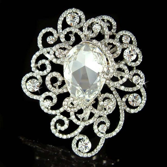 Sparkling Swarovski Crystal Brooch