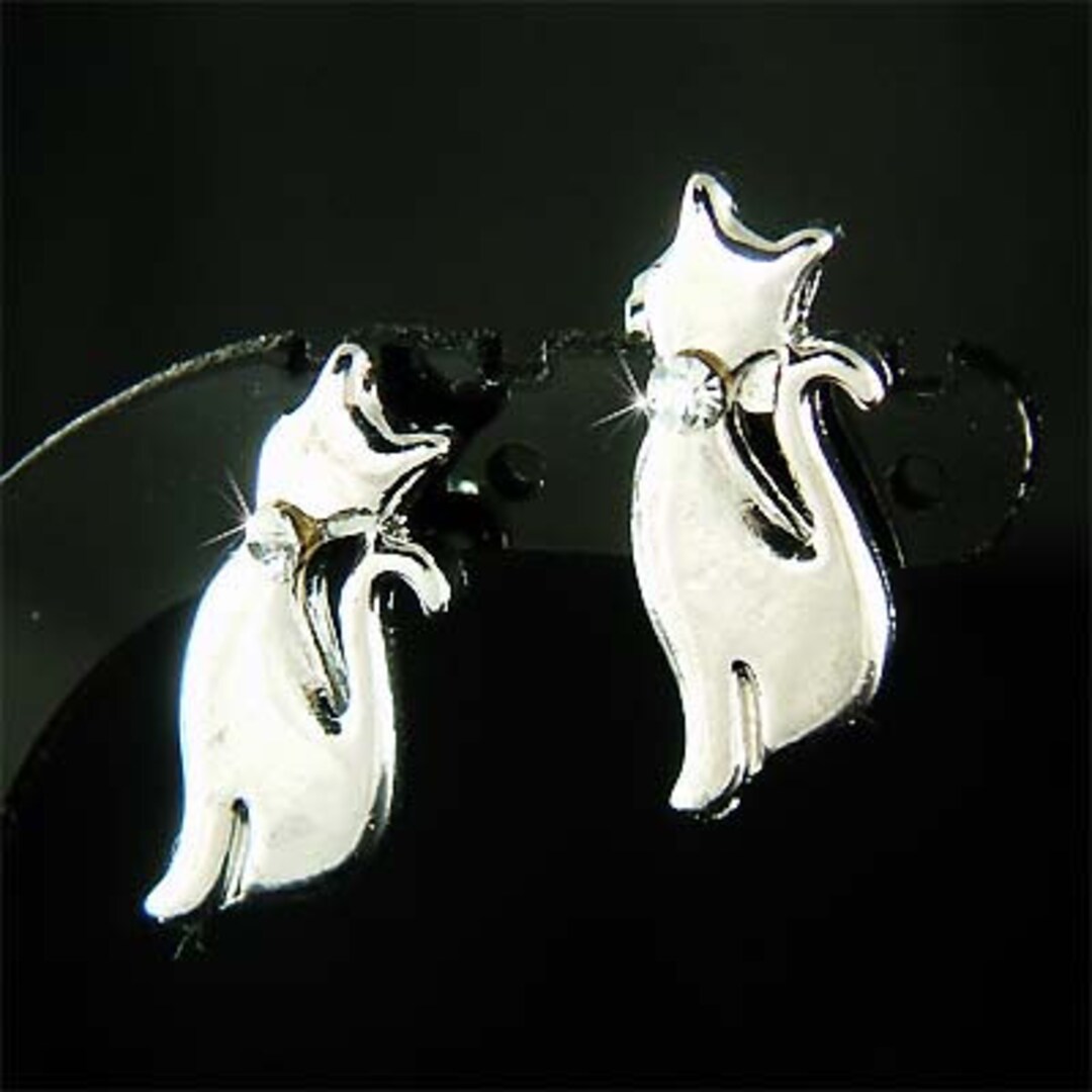 Swarovski cat earrings clearance