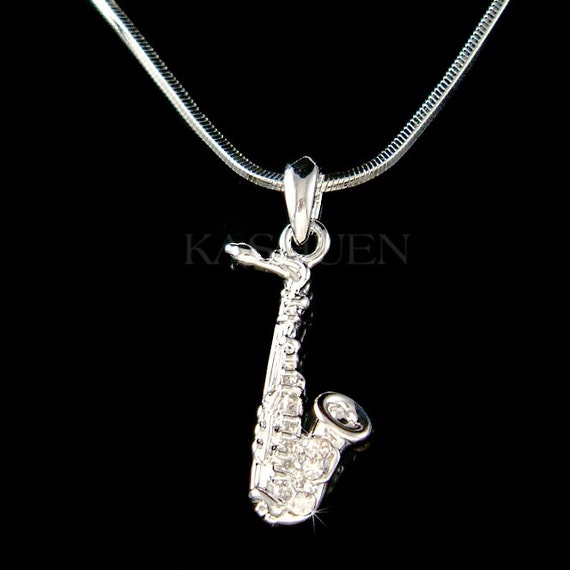 Swarovski Crystal Tiny TENOR ALTO Sax 