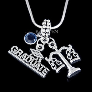 2025 Scales of Justice Law School Graduate Lawyer Judge Attorney Paralegal Student Passed Bar Exam Keychain Necklace European Charm Bracelet