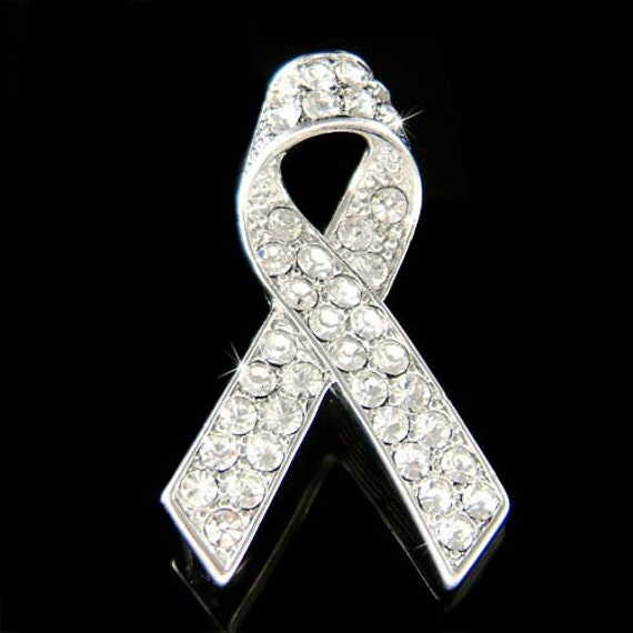 Funarl Ribbon Cancer Pin Lung Cancer Ribbon NEW*** LUNG CANCER Awareness Ribbon Enamel