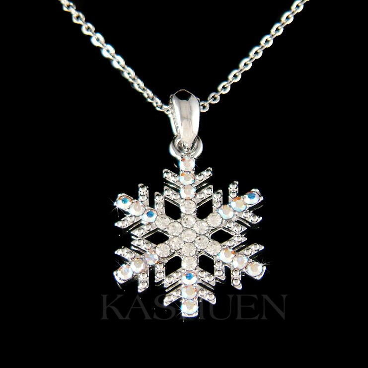 Collana con Fiocco di Neve in Argento Sterling S925 per Donna con