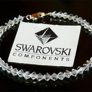 Swarovski Brud Bröllop Enkel Klar Kristall Sterlingsilverarmband Minimalistisk Klassisk Elegant Elegant Smycken Bästa Vänner Julklapp