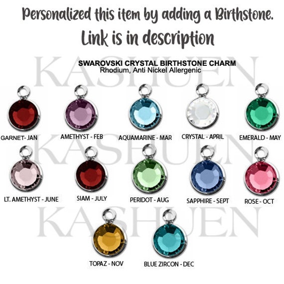 Dog Tag Charm July Crystal Sterling Silver Dog Tag Charm July Crystal Sterling Silver