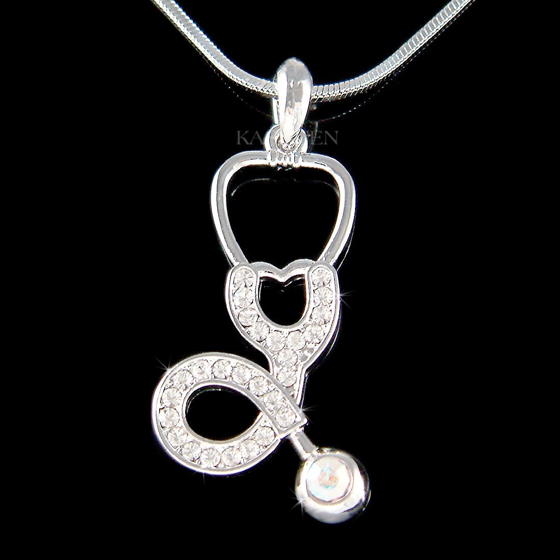 Collana A Forma Di Stetoscopio Per Infermiera Con Poesia &ndash; Gioiello Significativo