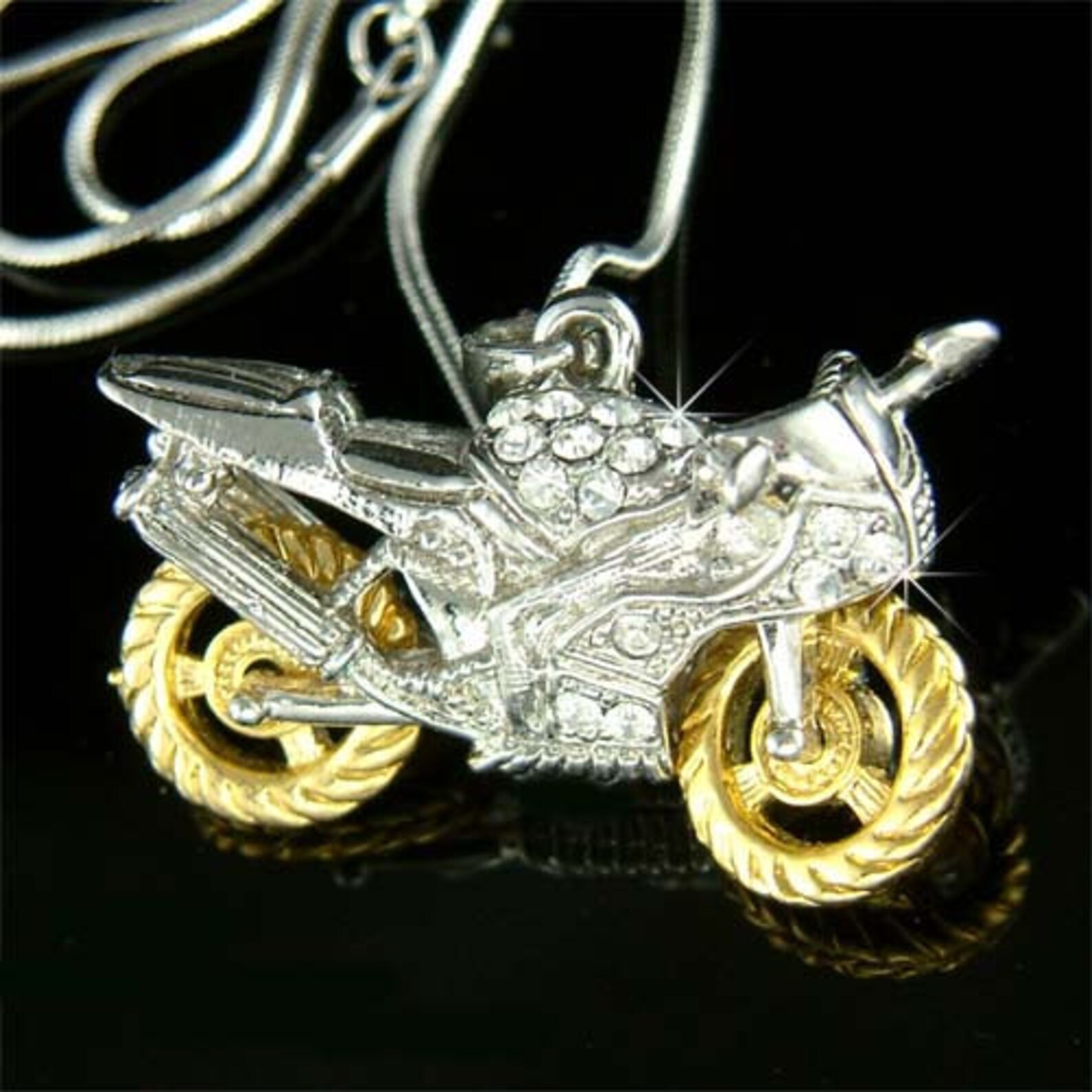 Swarovski Crystal HOT 3D Motorcycle Rider Electric Bike Cool Etsy
