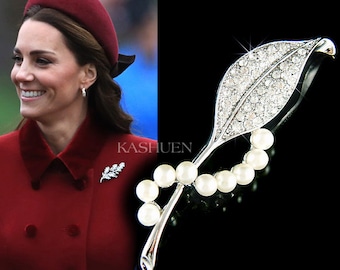 Kate Middleton Christmas 2022 Brooch Kate Middleton Leaf | Etsy