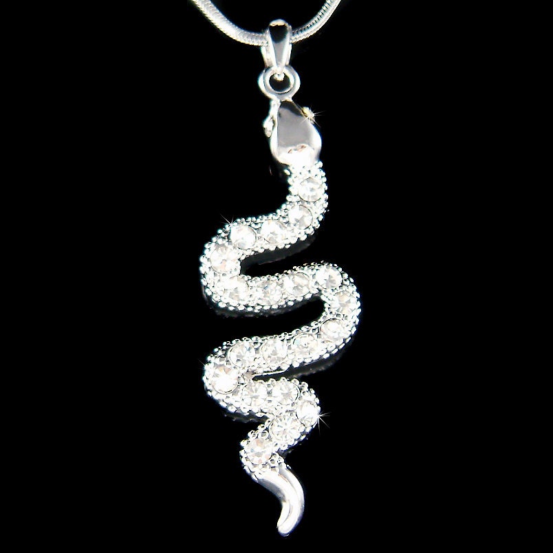 last Gewoon doen Allerlei soorten Swarovski Crystal Long Snake Serpent Toxic Sexy Devil Eve in - Etsy UK