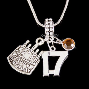 Glückliches 17.Geburtstag Geschenk Zahl 10 11 12 13 14 15 16 18 19 Halskette Schmuck Mädchen Jungen Tochter Enkelin passen Europäische Bettelarmband