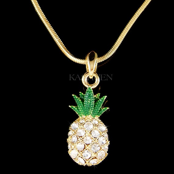 Swarovski Crystal Dainty Be a Pineapple Stand up Tall Hawaiian