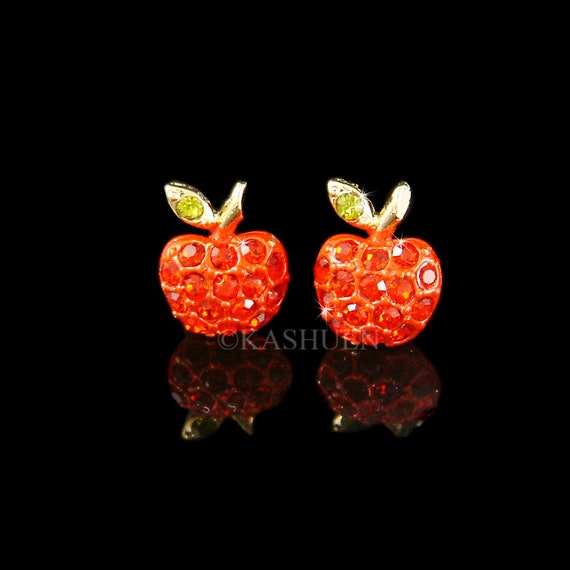 Swarovski apple earrings discount