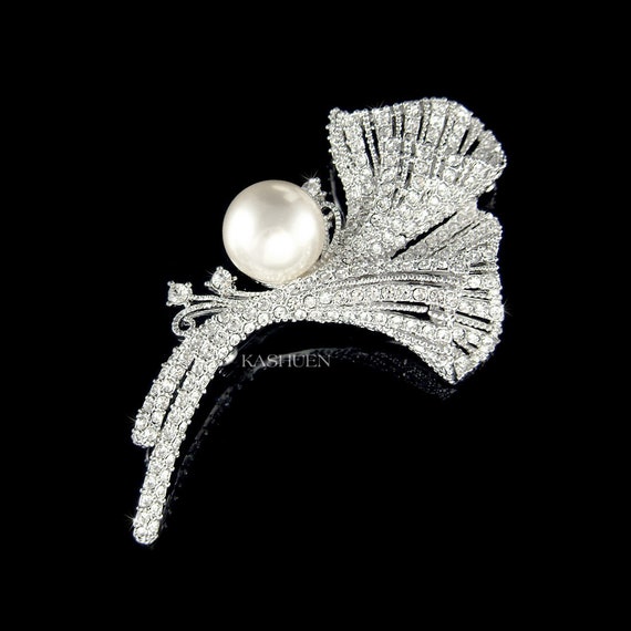 Wings Pearl Flower Brooch Corsage Ornaments Costume Jewelry For Birthday  Stage Party Show(free Shipping)