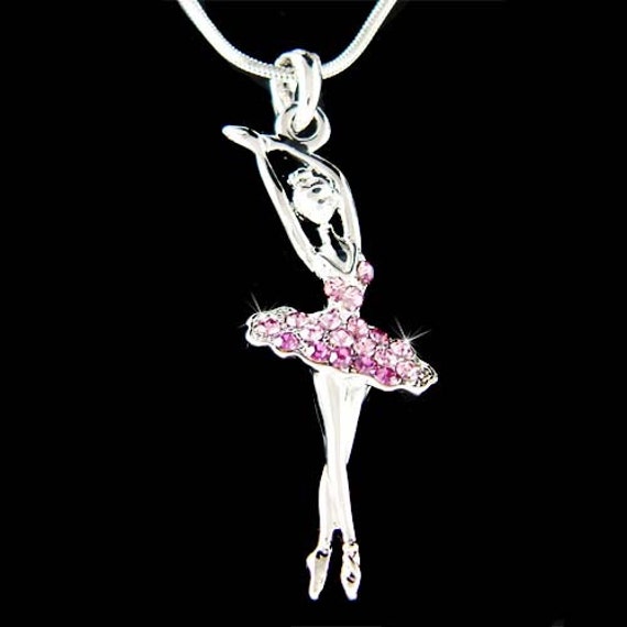 NEW Ballerina Ballet Dancer Dancing Girl Colorful Tutu Pendant Necklace Jewelry 
