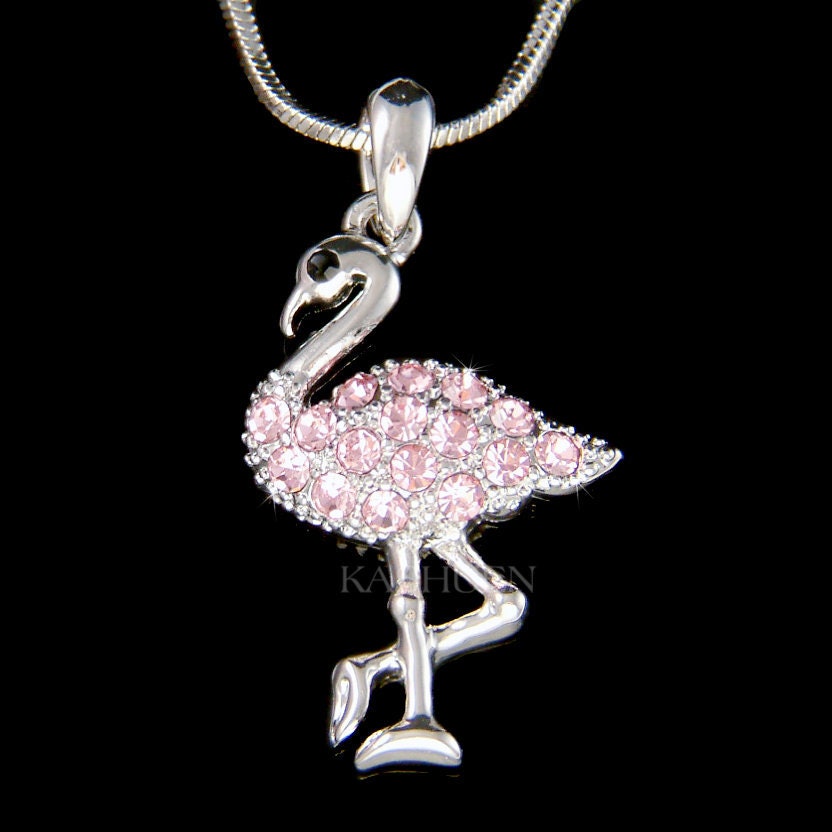 Swarovski Crystal Pink Flamingo Bird 