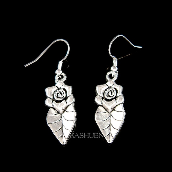 Orecchini Pendenti A Foglia In Argento Sterling 925 - Stile Tribale Boho - Leggeri Con Chiusura A Leva - Gioielli Western Per Donna