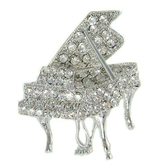 スワロフスキークリスタル MUSIC ベビーグランドピアノ 楽器 ピン