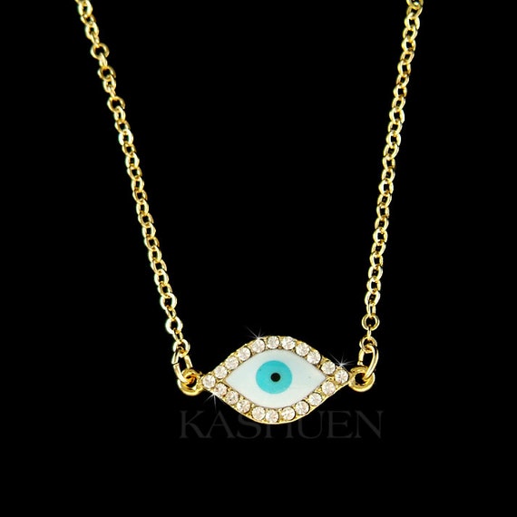 14k Gold & Diamond Evil Eye Charm – Sabrina Design