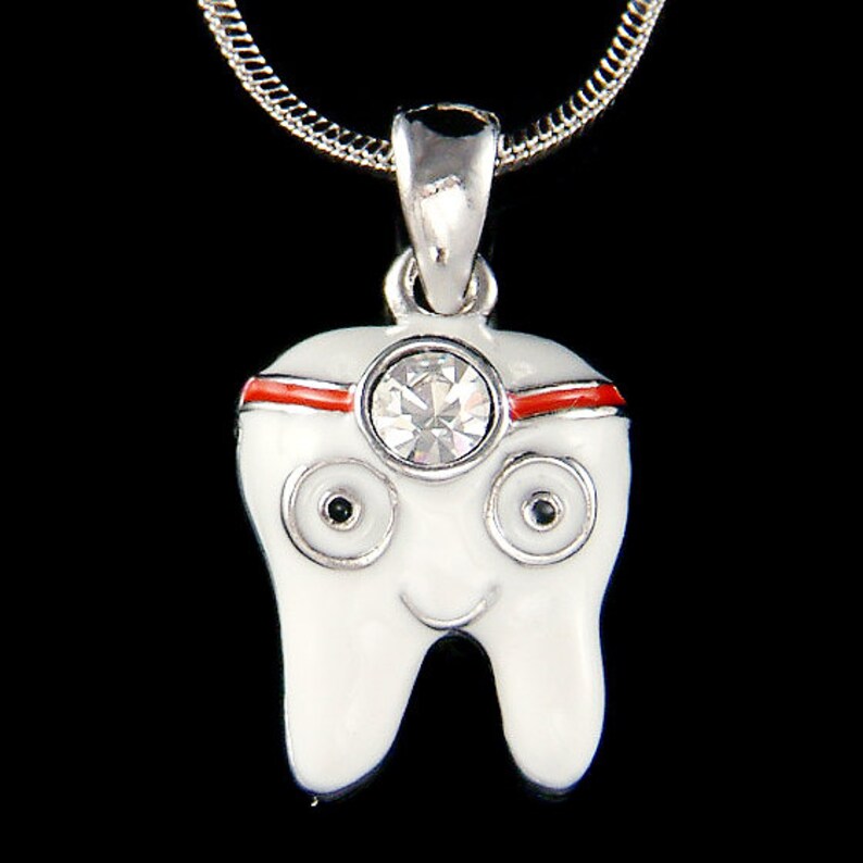 Swarovski Crystal Cute Enamel Paint Tooth Baby Teeth Dentist Etsy