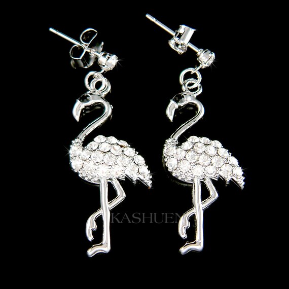 Swarovski Crystal Cute Flamingo Elegant Bird Nature Lover Charm