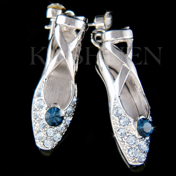 Swarovski azul bailarina zapatillas ballet Etsy España