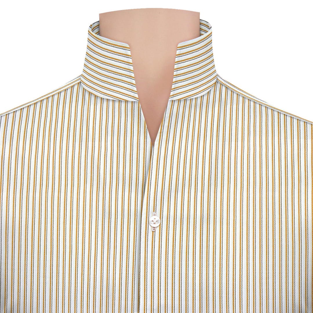 Buttonless Custom-made High-rise Neckline Classic Mustard Yellow ...