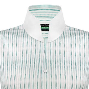 Summer Style V High Neck Shirt 100% Cotton Men's Weekend Gateway Buttonless Relaxed Fit Soft Collarless Hollywood Celebrity Outfit