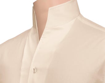mens dress shirt cream Tailored Shirts for Men: Buy Cream Dress Shirt | My Suit Tailor Slim / XXL