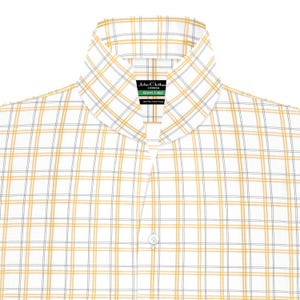 Men's High Collar Fetish Cotton Shirt Stylish Unique Tall Neck 3'' Buttonless V Stand Up Collar Summer Wear