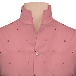 dusty rose dress shirt mens Men's Rose Pink Long Sleeve Dress Shirt 16 36/37 / Rose Pink