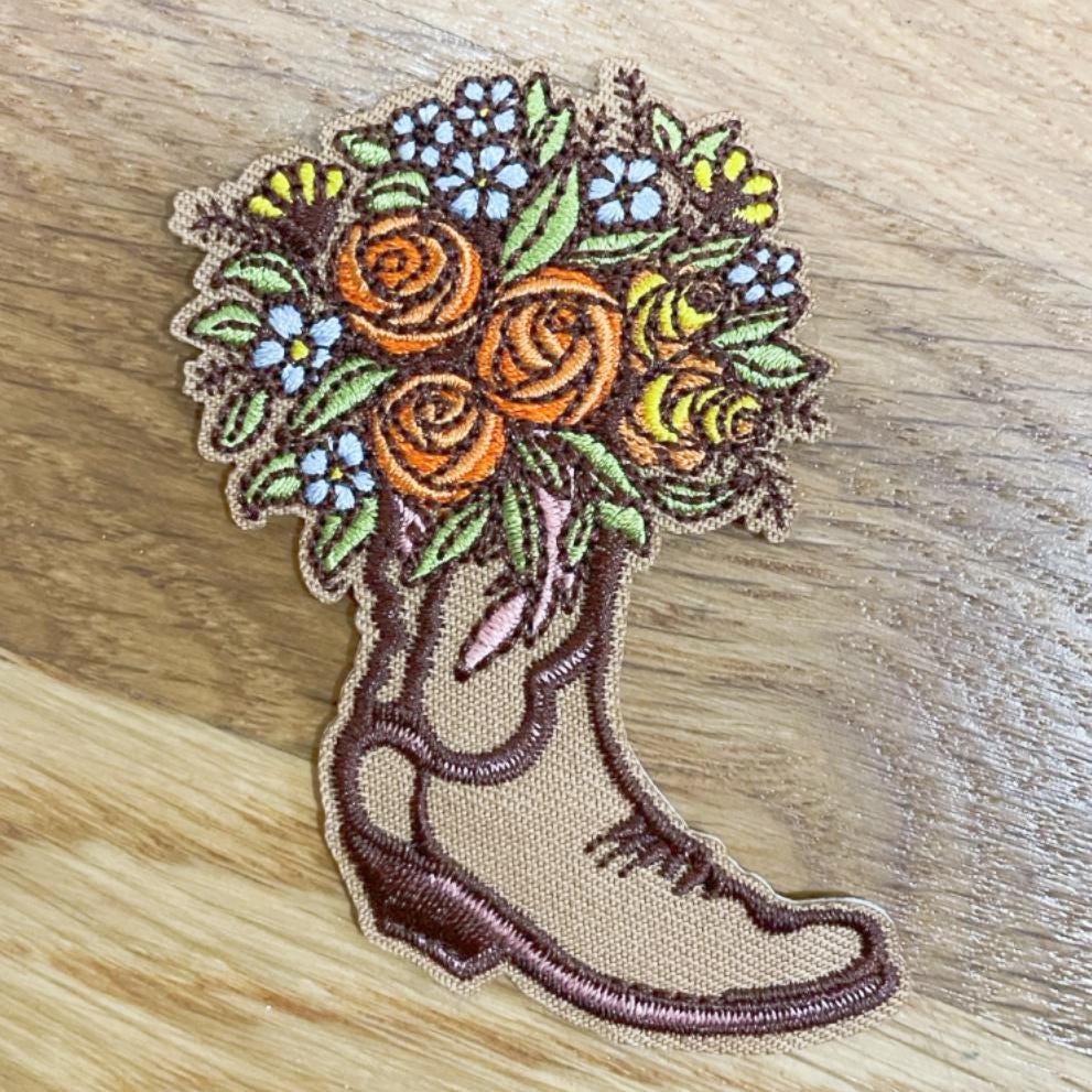 Cowboy Boot Iron on Patch | Cowgirl Boot Iron on Patch | Cowboy Boot ...