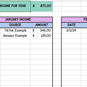 Income & Expense Tracker - Great for 1099, self-employed, Influencers, or E-commerce business owners