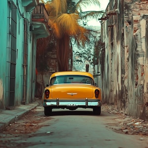 Retro Car Wall Art – Classic Vintage Auto Print, Timeless Photography for Home or Office, Gift for Car Lovers and Collectors