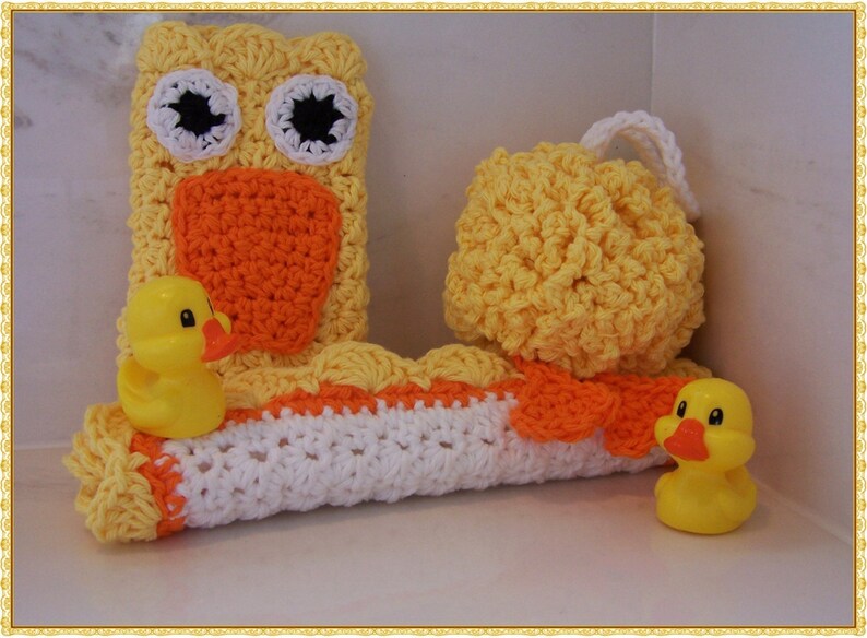 Crochet PATTERN for Everything is Ducky Bath Set in PDF Format Number 106 image 3