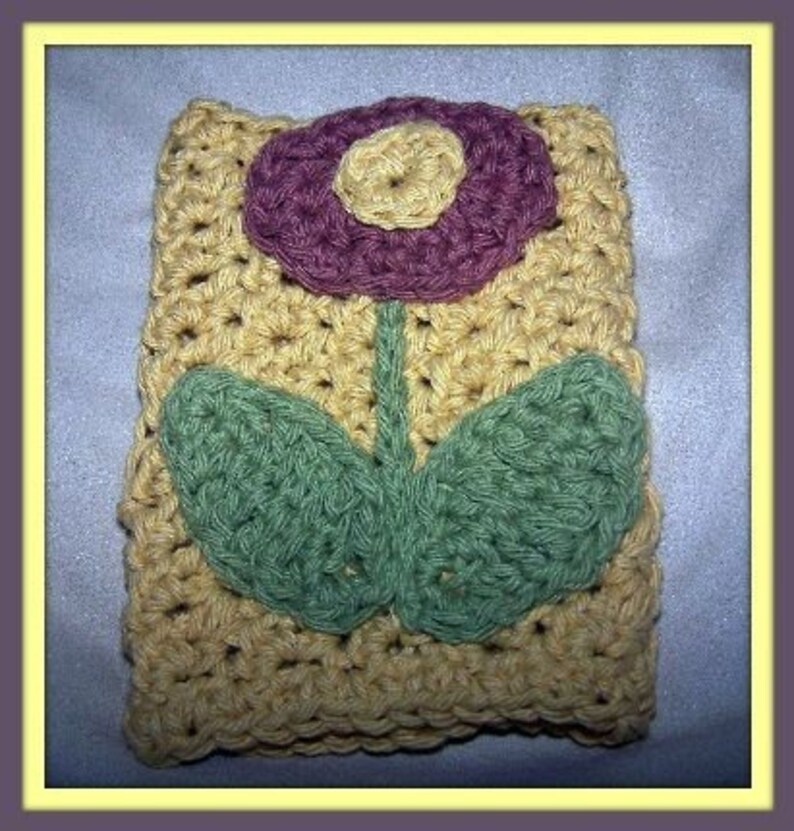 Crochet PATTERN for Floral Bath Mitt in PDF Format Number 105 image 2