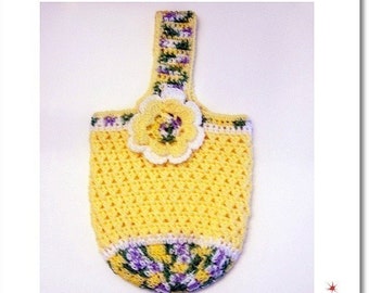 Crochet PATTERN for Tri-Color Market Tote - Multi-purpose Bag in PDF format -  over 60 pics (ref 101)