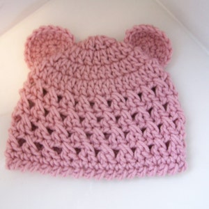 Crochet PATTERN for Teddy Bear Beanie in PDF Format Instructions for Newborn thru Pre-Teen Number 108 image 3