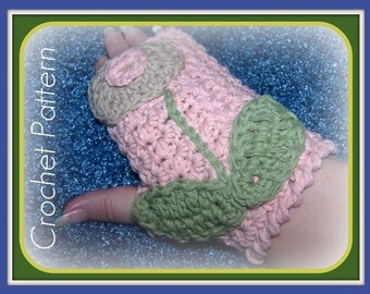 Crochet PATTERN for Floral Bath Mitt in PDF Format Number 105