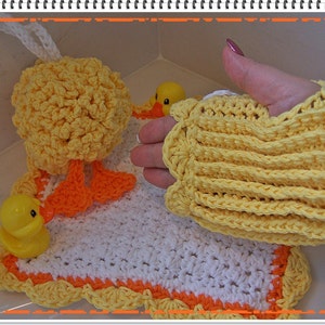 Crochet PATTERN for Everything is Ducky Bath Set in PDF Format Number 106 image 5