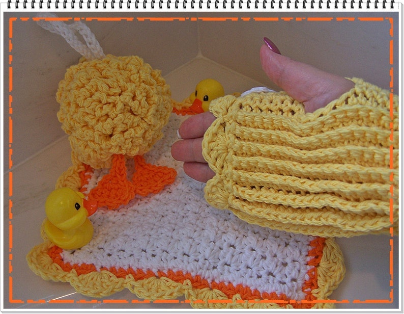 Crochet PATTERN for Everything is Ducky Bath Set in PDF Format Number 106 image 5