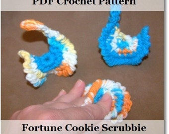 Crochet Pattern for Fortune Cookie Scrubbie in PDF format number 102